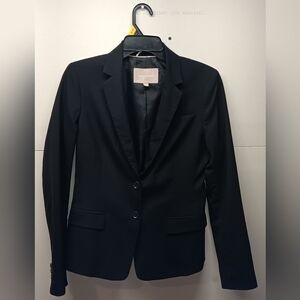 Banana Republic Black Tailored Blazer with Notched Lapels